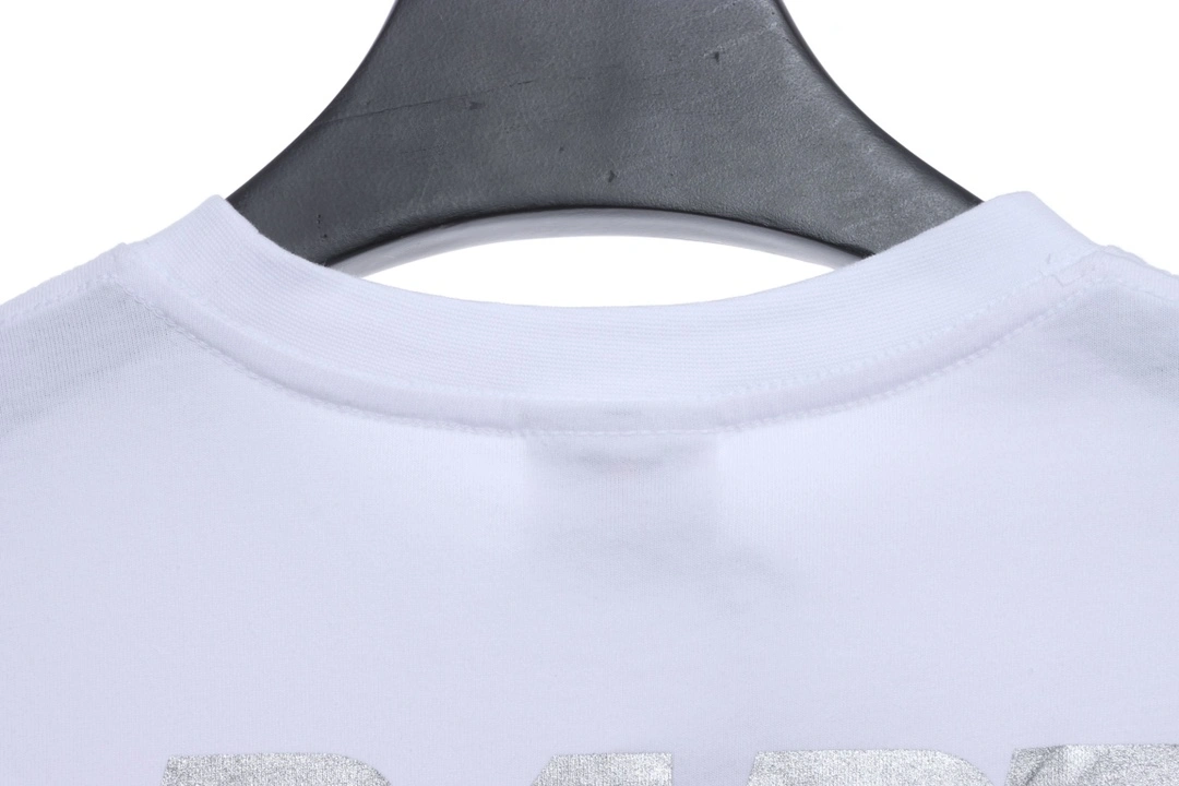 reflective letter print short sleeve