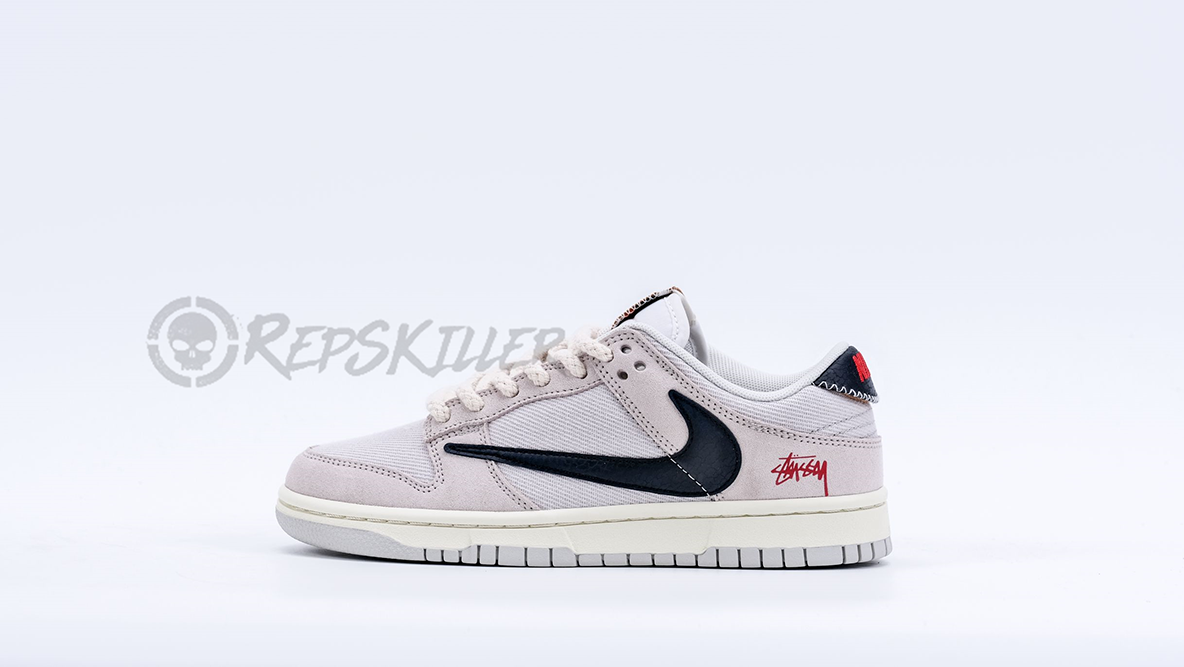 travis scott x stussy x nk dunk low (customized) replica