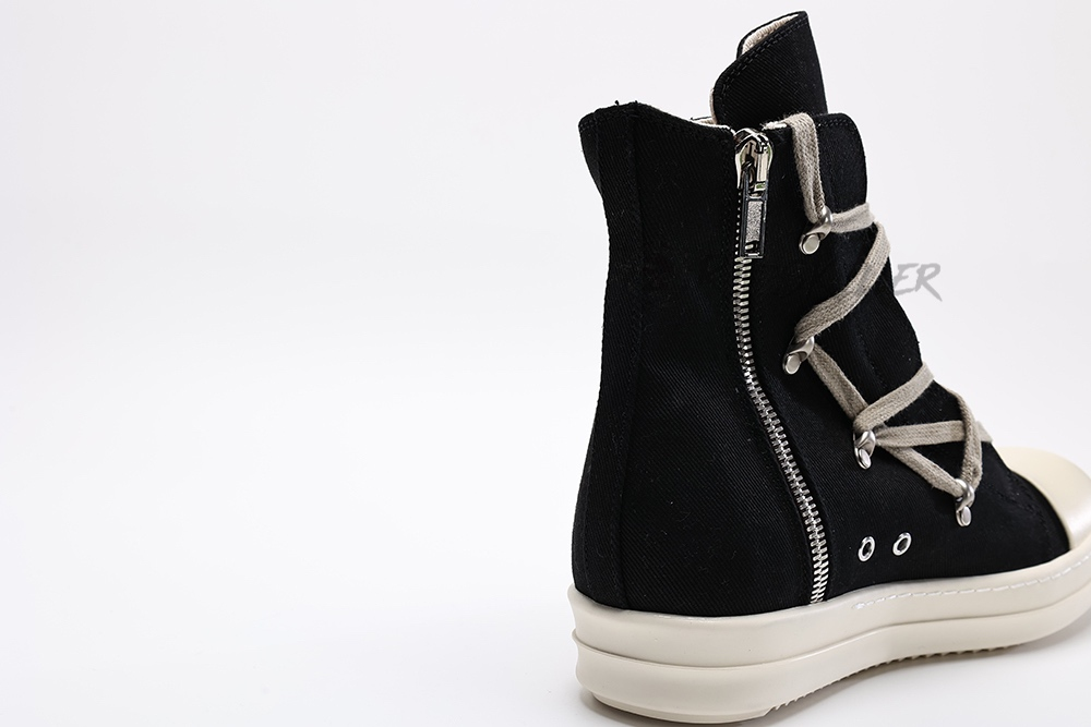 rick owens wmns drkshdw strobe cotton denim hexa high “black milk”replica