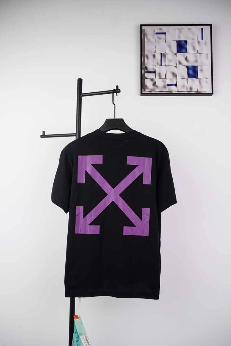 off-white angel purple arrow print t-shirt