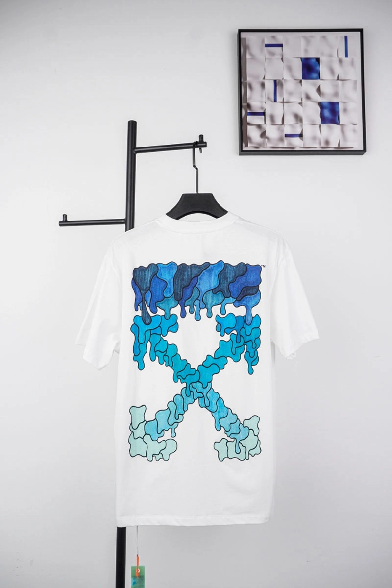 off-white blue arrow printed t-shirt