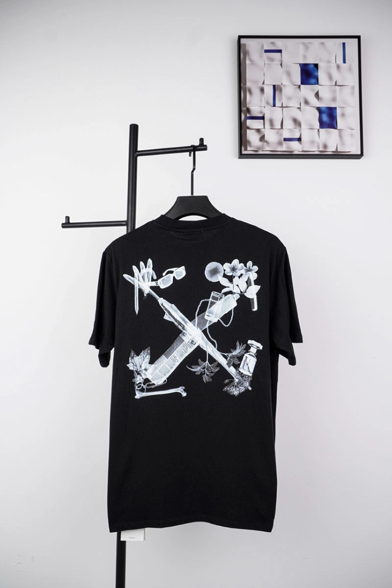 off-white digital headphones arrow print t-shirt